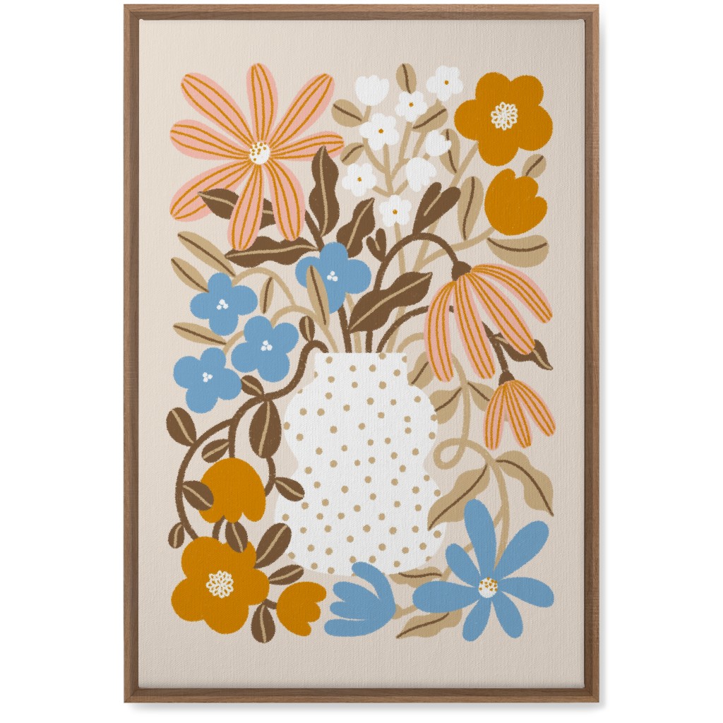 Earth Tones Bouquet Wall Art, Natural, Single piece, Canvas, 20x30, Multicolor, Pearl