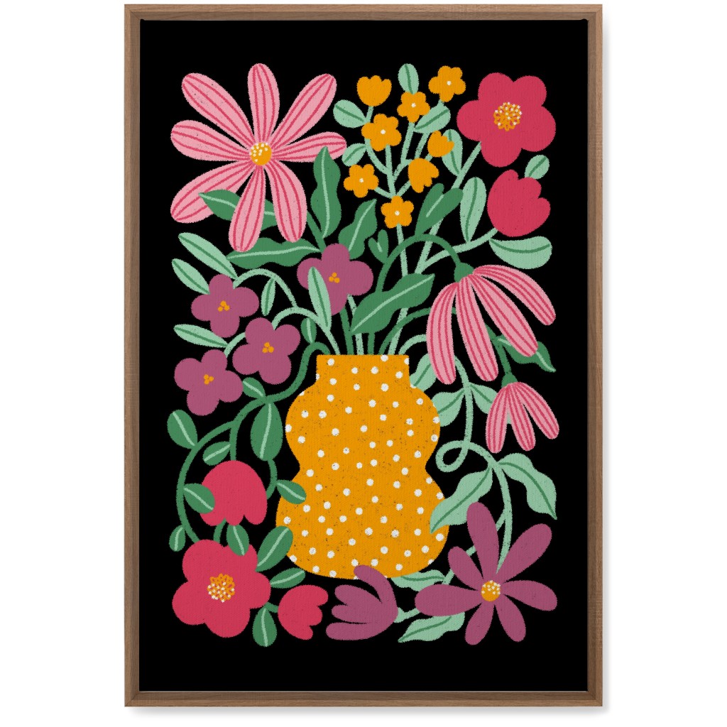 Earth Tones Bouquet Wall Art, Natural, Single piece, Canvas, 20x30, Multicolor, Faded Rose