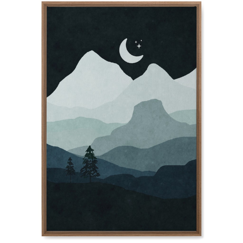 Mountain View Wall Art, Natural, Single piece, Canvas, 20x30, Green, Silhouette