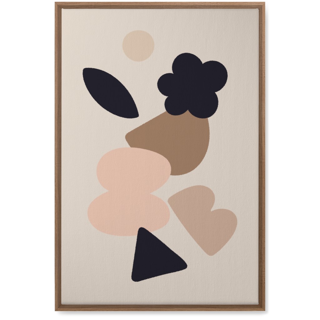 Collage Abstract - Neutral Wall Art, Natural, Single piece, Canvas, 20x30, Beige