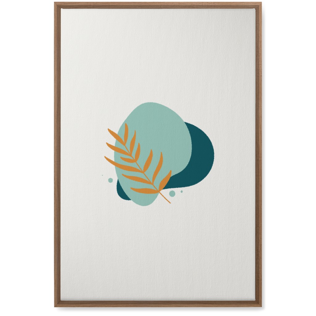 Shapes and Fern Leaf Vi Wall Art, Natural, Single piece, Canvas, 20x30, Green