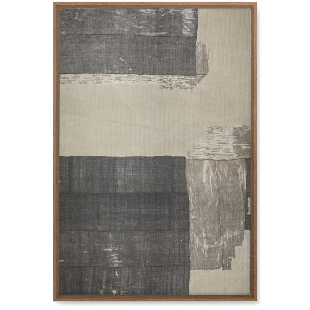 Threads - Gray Wall Art, Natural, Single piece, Canvas, 20x30, Gray, Gray