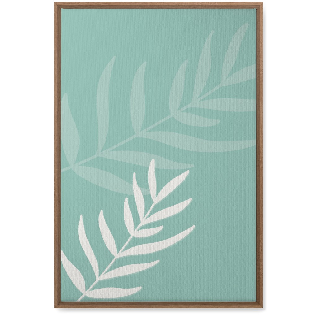 Fern Leaves in Neutral Earth Tones Wall Art, Natural, Single piece, Canvas, 20x30, Green, Spring Valley