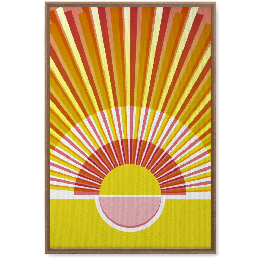 Sunrise Optimism - Warm Wall Art, Natural, Single piece, Canvas, 20x30, Yellow, Classic Yellow