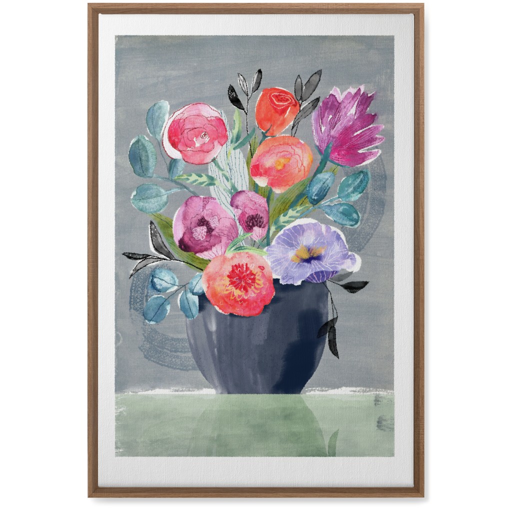 Floral Still Life - Multi Wall Art, Natural, Single piece, Canvas, 20x30, Multicolor