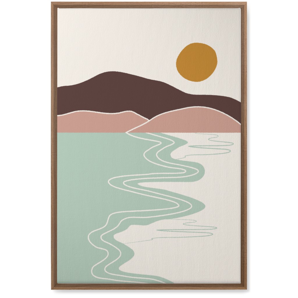 Minimal Beach - Earth Tones Multi Wall Art, Natural, Single piece, Canvas, 20x30, Multicolor