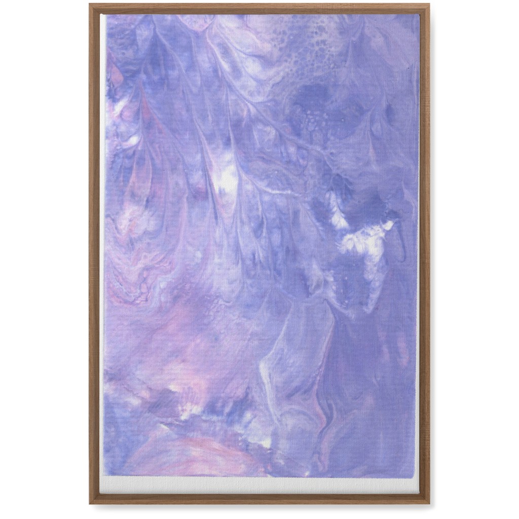 Acrylic Pour Abstract - Purple Wall Art, Natural, Single piece, Canvas, 20x30, Purple, Purple