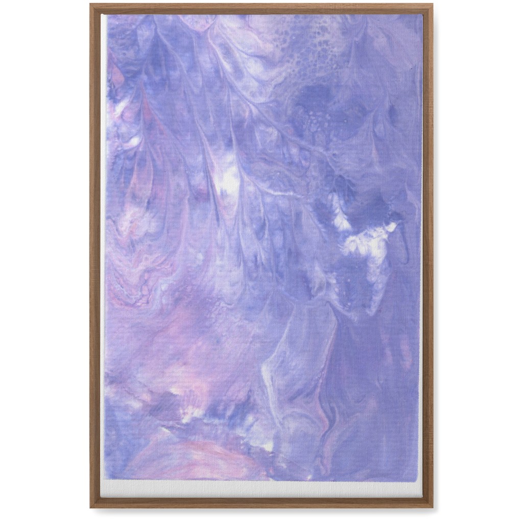 Acrylic Pour Abstract - Purple Wall Art, Natural, Single piece, Canvas, 20x30, Purple