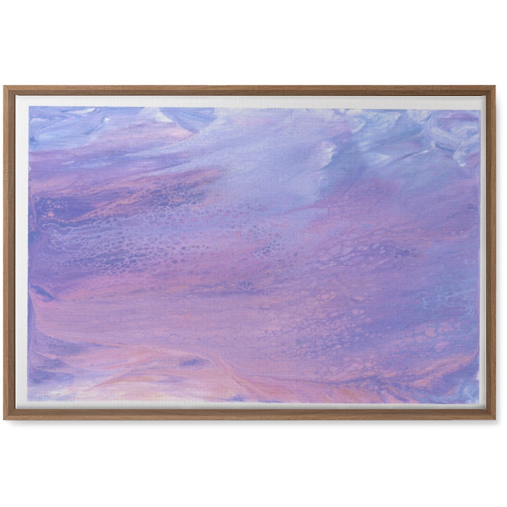 Acrylic Pour Sunset - Purple Wall Art, Natural, Single piece, Canvas, 20x30, Purple