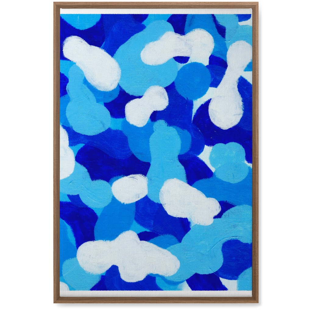 Abstract Cloud - Blue Wall Art, Natural, Single piece, Canvas, 20x30, Blue