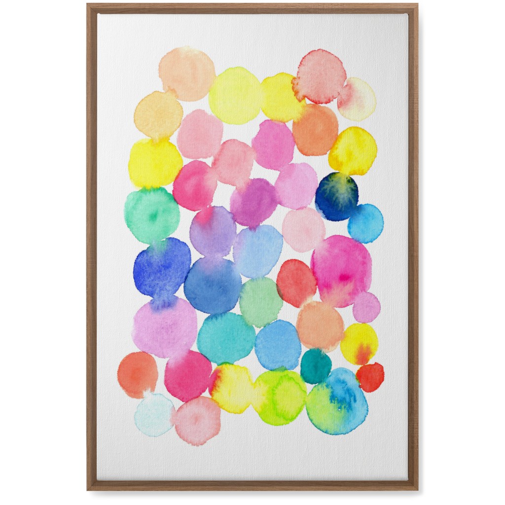 Watercolor Circles Wall Art, Natural, Single piece, Canvas, 20x30, Multicolor