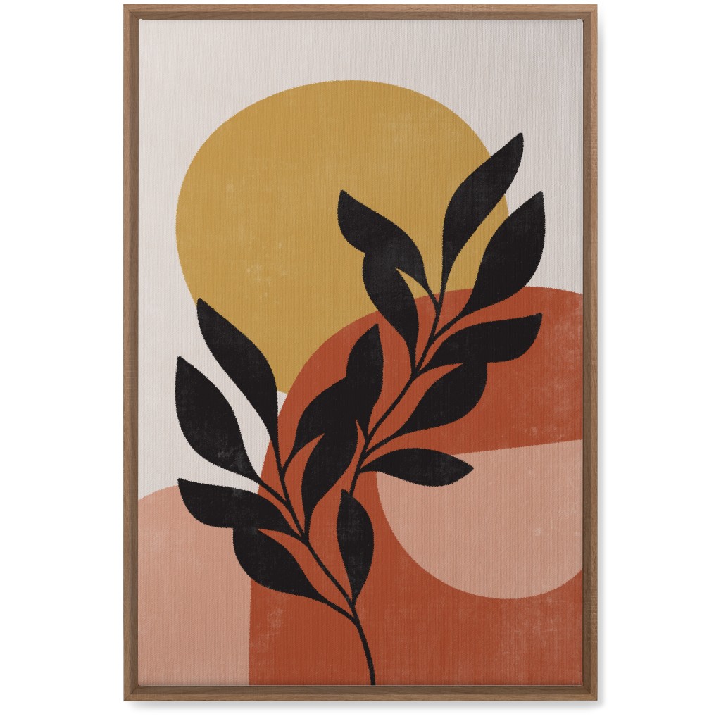 Earthen Crest - Terracotta Wall Art, Natural, Single piece, Canvas, 20x30, Orange