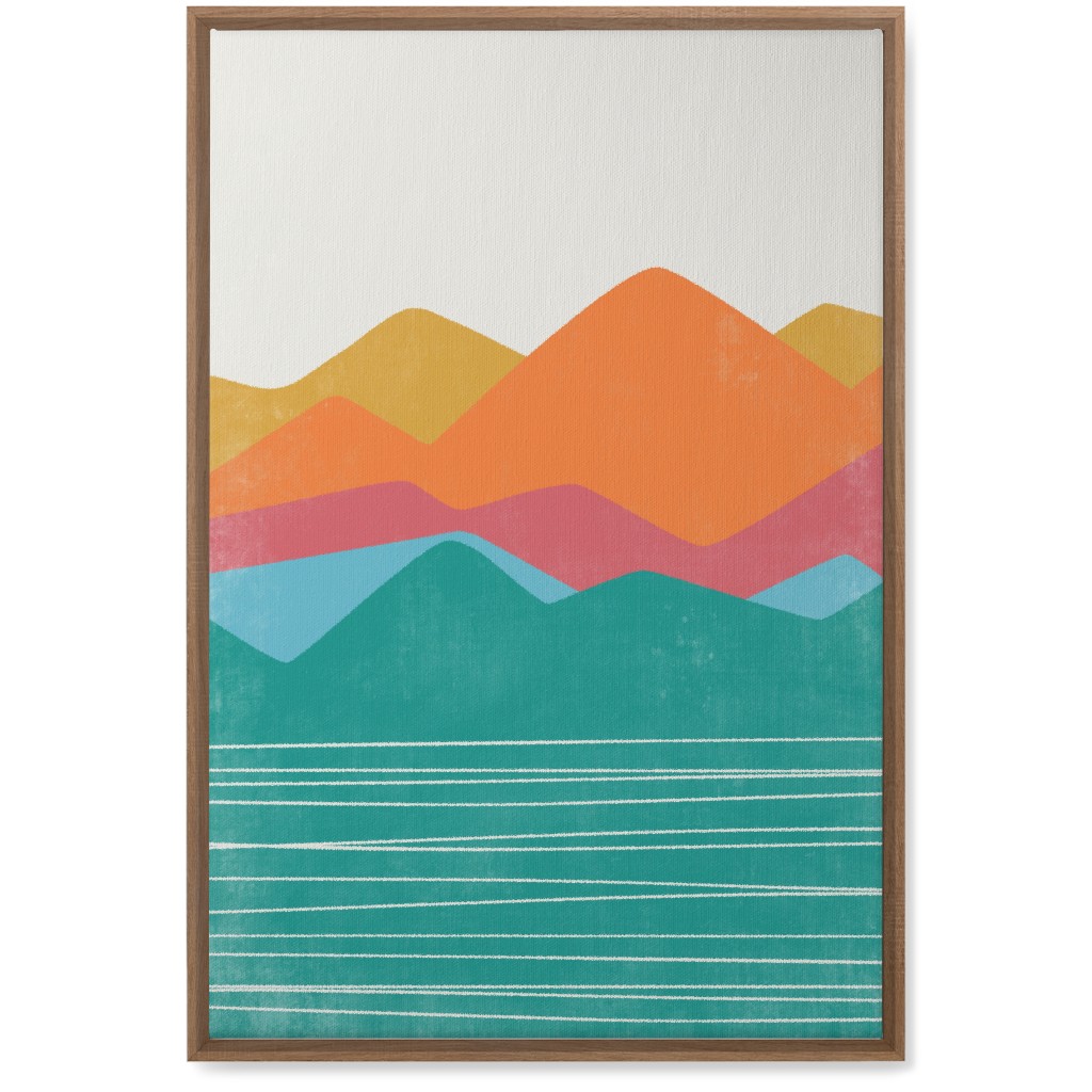Flourish Abstract Landscape - Multi Wall Art, Natural, Single piece, Canvas, 20x30, Multicolor