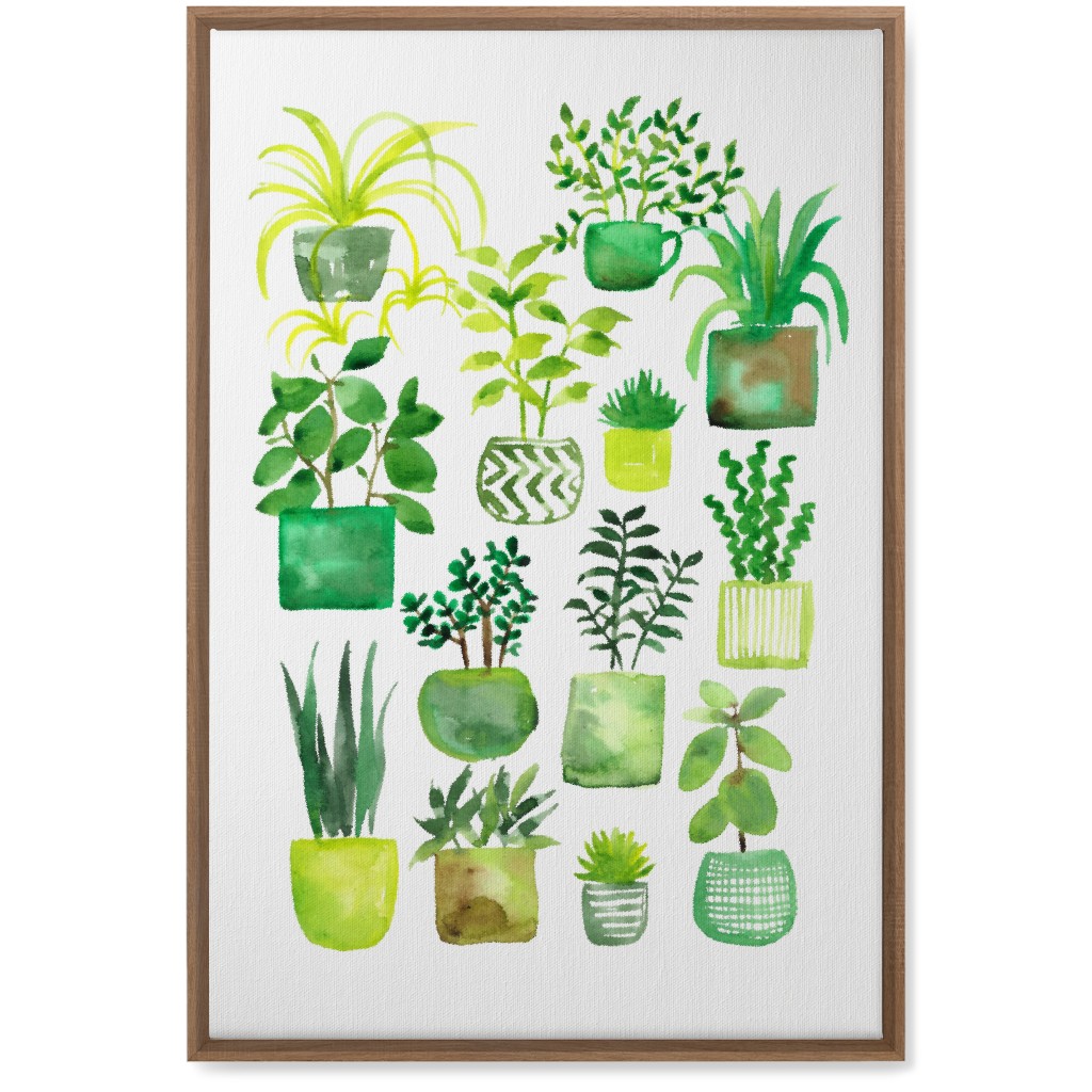 House Plants - Green Wall Art, Natural, Single piece, Canvas, 20x30, Green