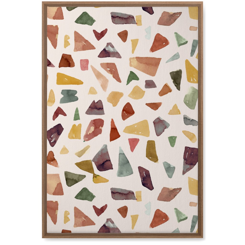 Watercolor Terrazzo - Neutral Wall Art, Natural, Single piece, Canvas, 20x30, Beige, Pearl