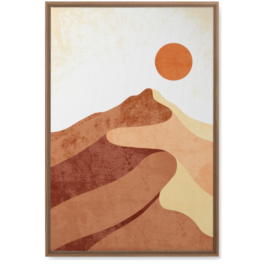 Desert Landscape - Earthy Warm Tones Wall Art, Natural, Single piece, Canvas, 20x30, Orange