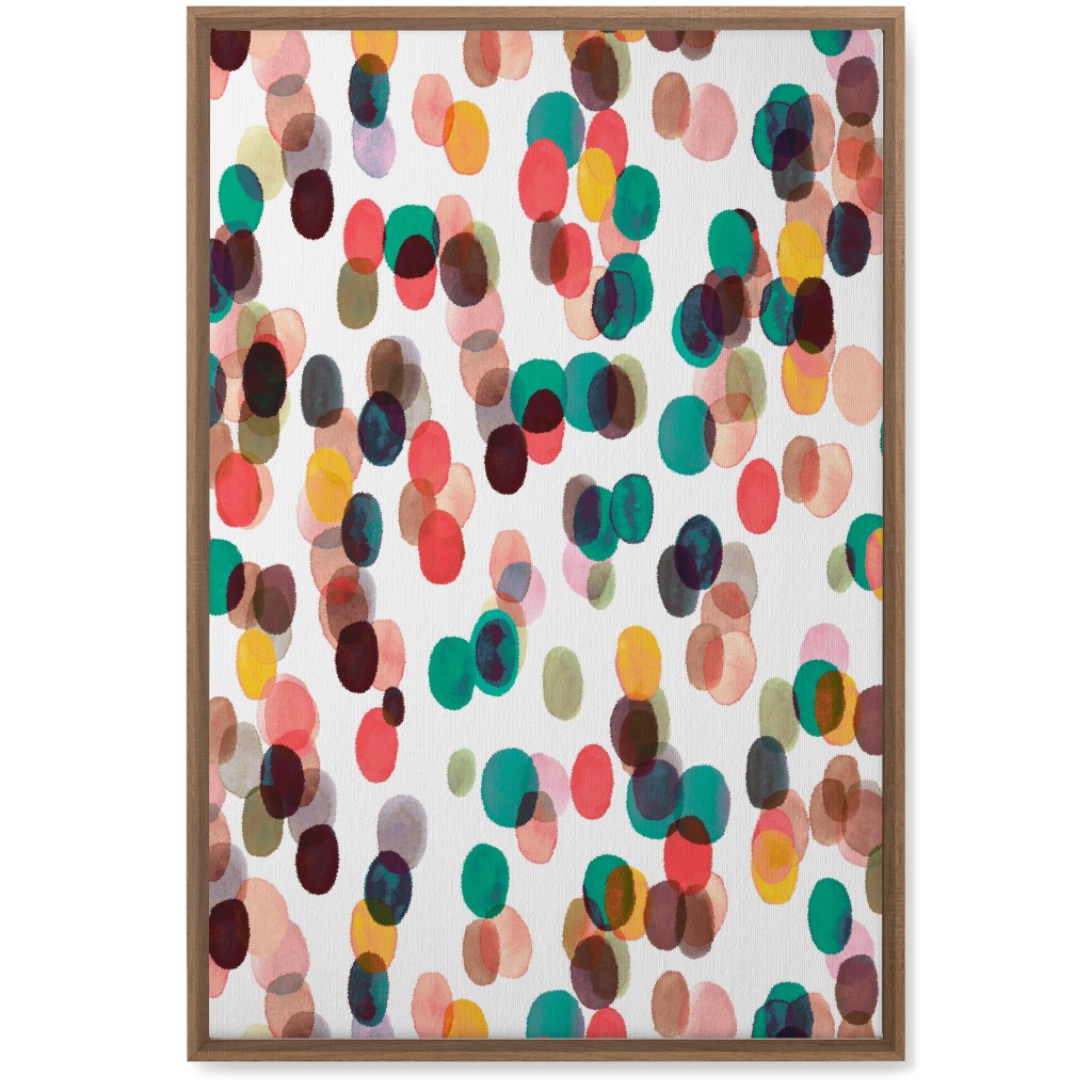 Relaxing Colorful Dots - Multi Wall Art, Natural, Single piece, Canvas, 20x30, Multicolor