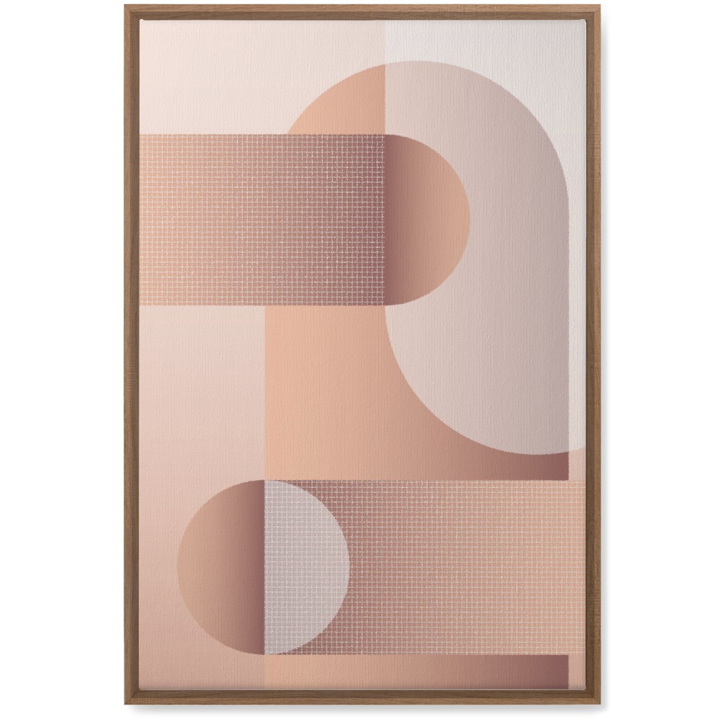 Geometric Arches - Neutral Wall Art, Natural, Single piece, Canvas, 20x30, Pink
