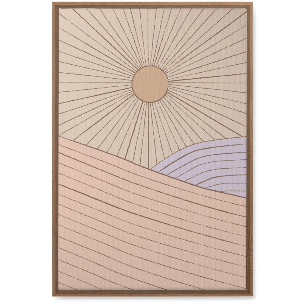 Sun in the Landscape - Pink Wall Art, Natural, Single piece, Canvas, 20x30, Pink