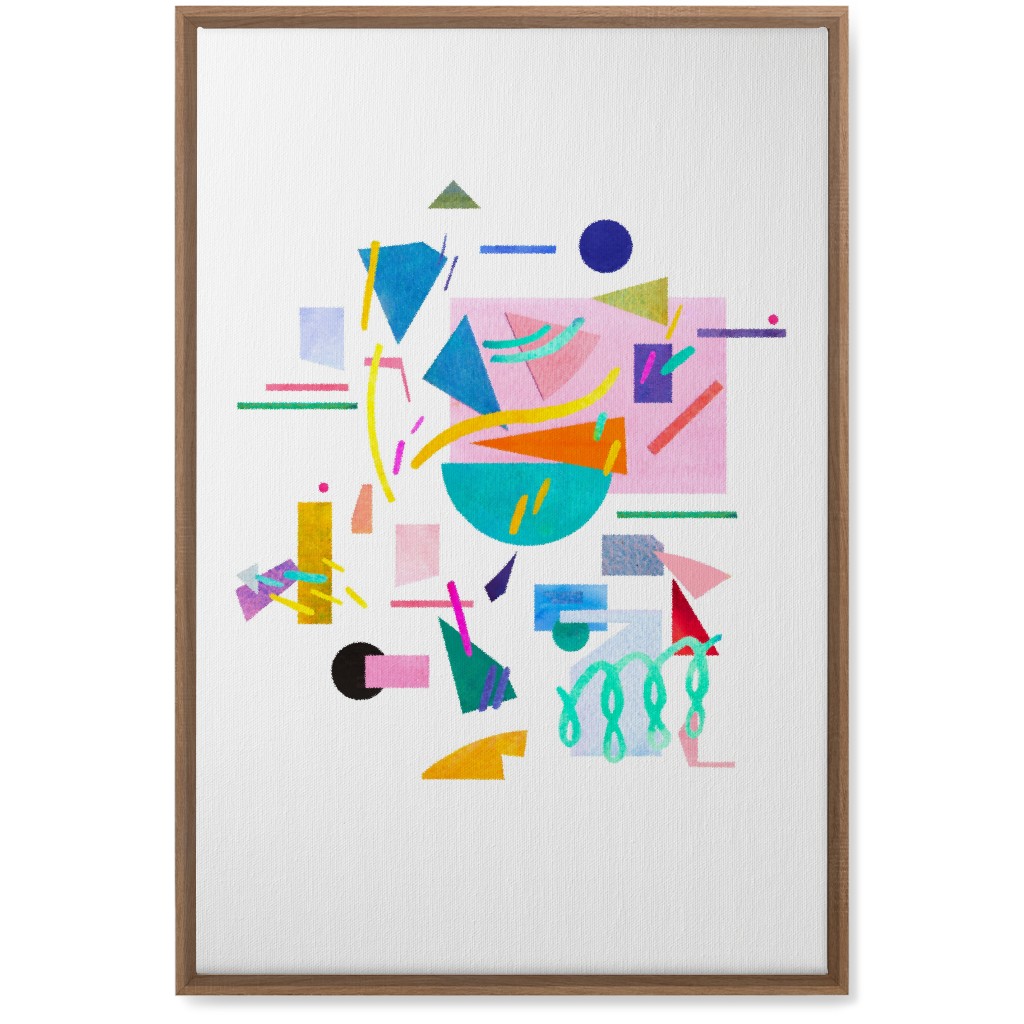 Geometric Collage Pop - Multi Wall Art, Natural, Single piece, Canvas, 20x30, Multicolor