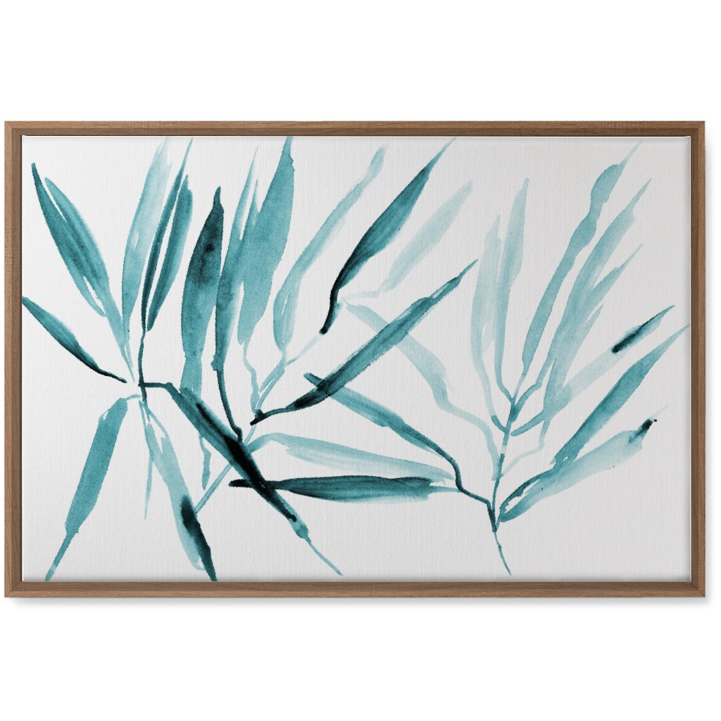 Watercolor Tropical Botanicals Wall Art, Natural, Single piece, Canvas, 20x30, Blue, Silver Lake