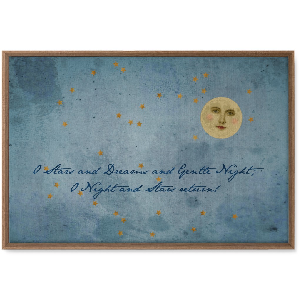 O Night - Blue Wall Art, Natural, Single piece, Canvas, 20x30, Blue