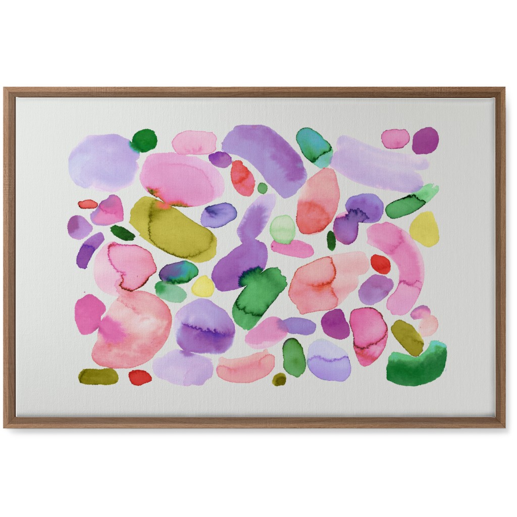 Summer Joy Watercolor Abstract - Pink Wall Art, Natural, Single piece, Canvas, 20x30, Multicolor