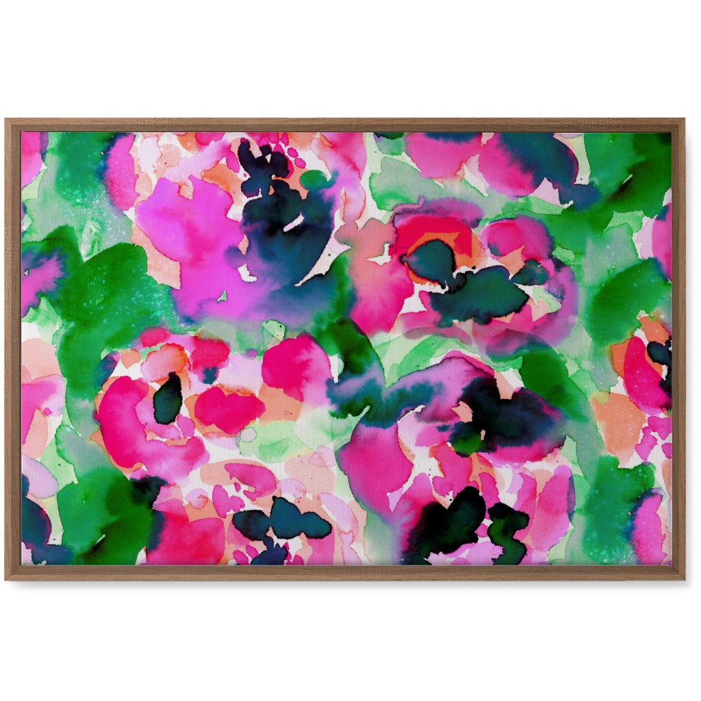 Abstract Flora Watercolor - Multi Wall Art, Natural, Single piece, Canvas, 20x30, Multicolor