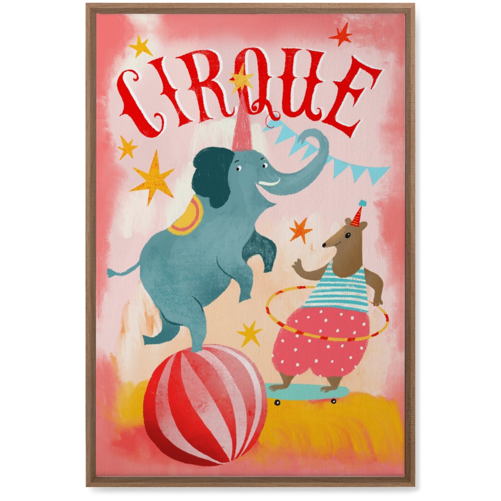 Magic Circus - Blue & Pink Wall Art, Natural, Single piece, Canvas, 20x30, Multicolor