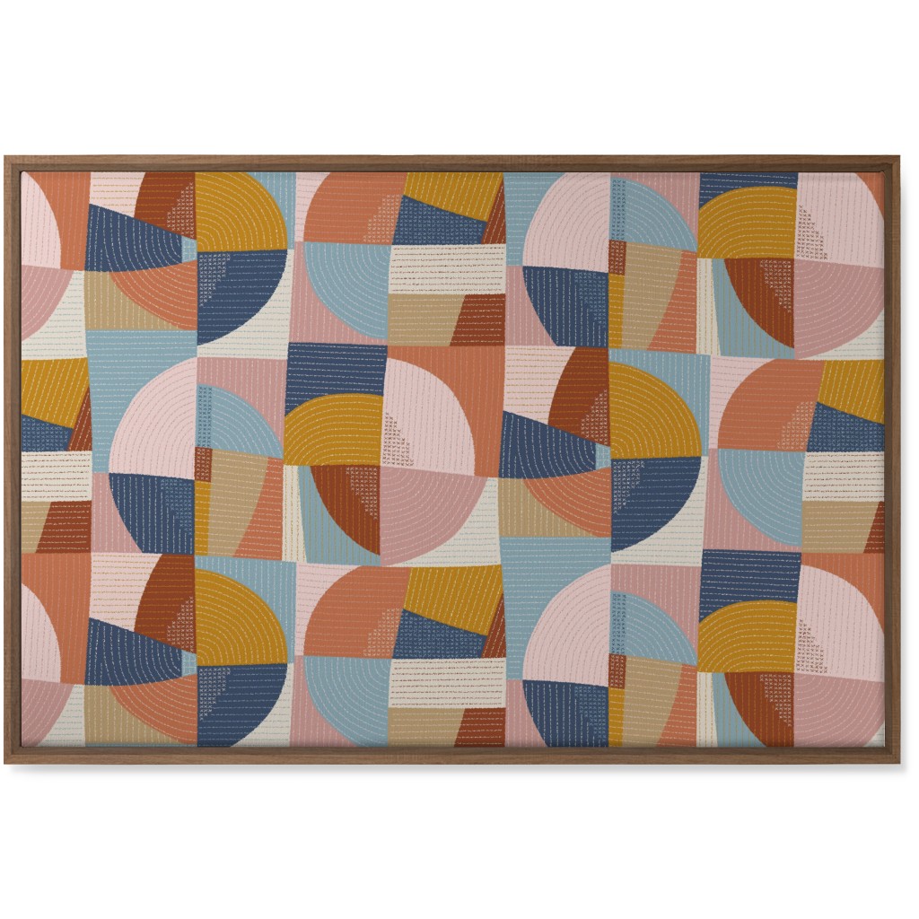 Modern Patchwork - Multi Wall Art, Natural, Single piece, Canvas, 24x36, Multicolor