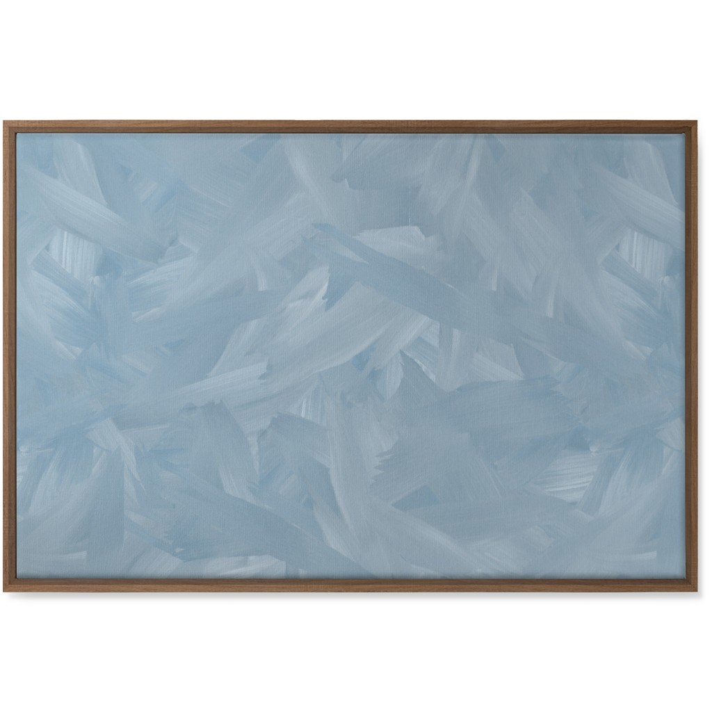 Brushstroke Wash - Light Blue Wall Art, Natural, Single piece, Canvas, 24x36, Blue