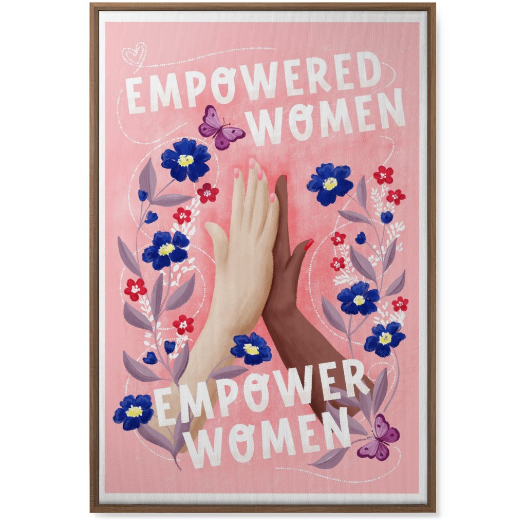 Empowered Women Empower Women - Pink Wall Art, Natural, Single piece, Canvas, 24x36, Pink