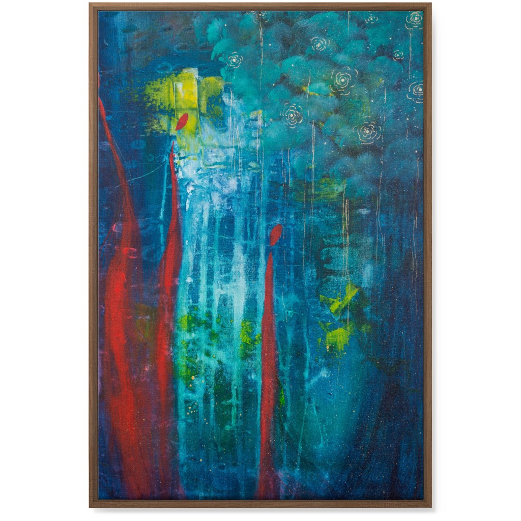 Nocturne - Multi Wall Art, Natural, Single piece, Canvas, 24x36, Blue, True Blue