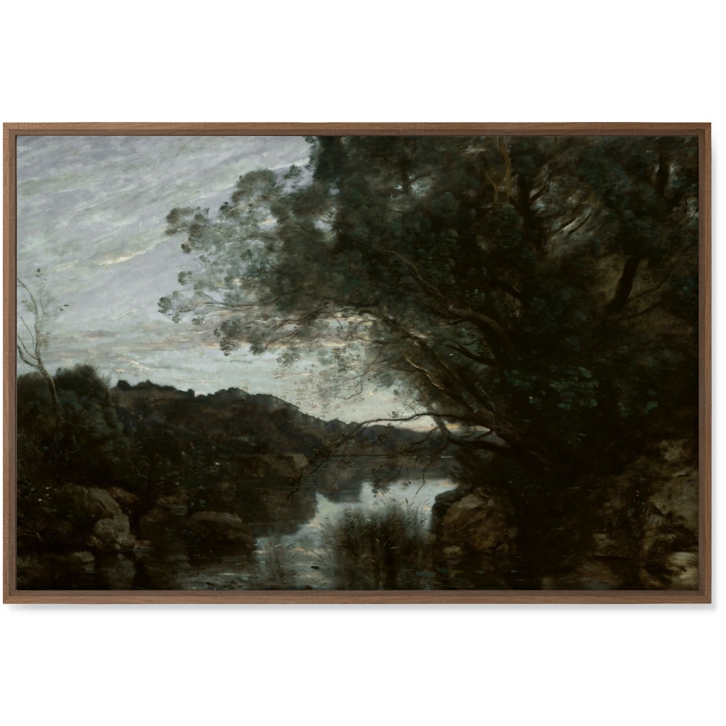 Lakeside Wall Art, Natural, Single piece, Canvas, 24x36, Green, Classic Green