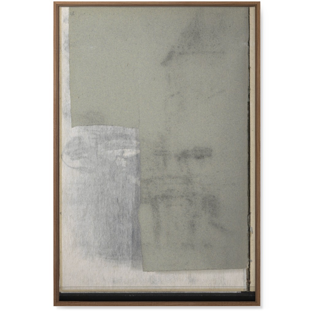 Left Graphite Diptych Wall Art, Natural, Single piece, Canvas, 24x36, Gray