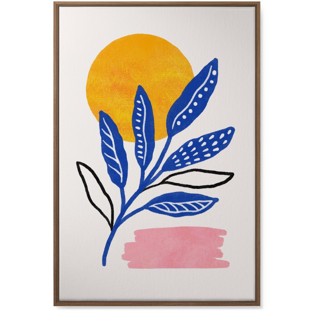 Leaves At Sunset Wall Art, Natural, Single piece, Canvas, 24x36, Multicolor, Royal