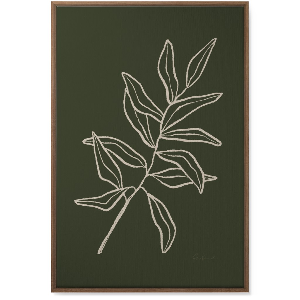Botanical Eucalyptus Wall Art, Natural, Single piece, Canvas, 24x36, Green, Gray