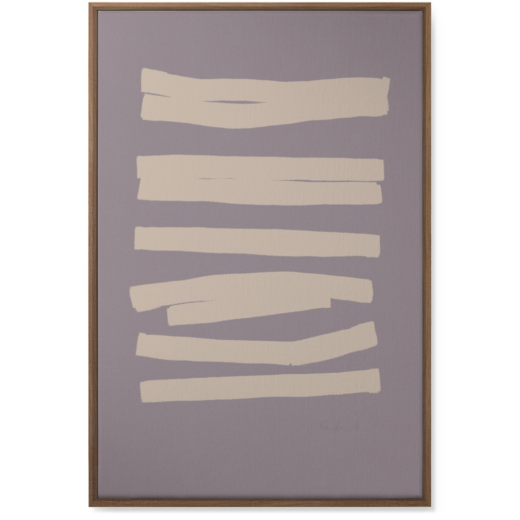 Abstract Bold Stripes I Wall Art, Natural, Single piece, Canvas, 24x36, Purple, Clay