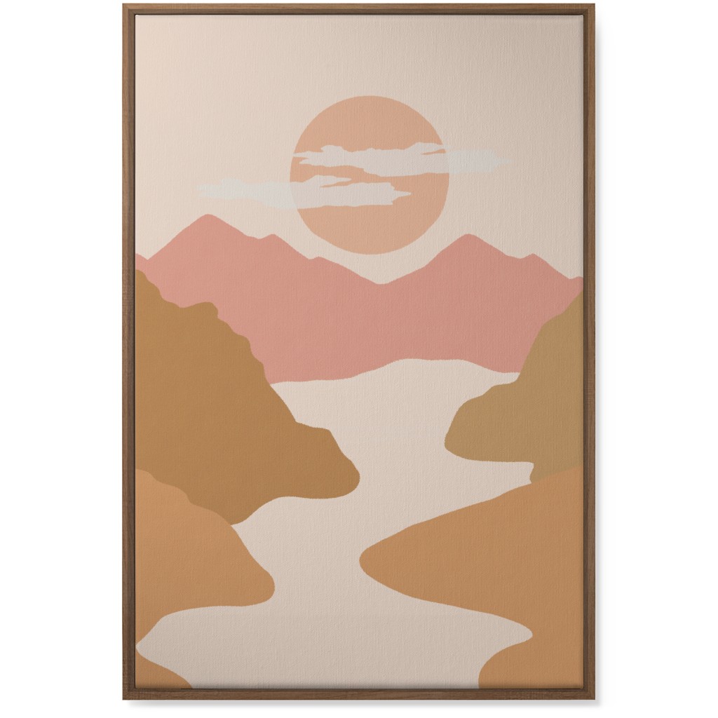 Large Orange Canvas Wall Art