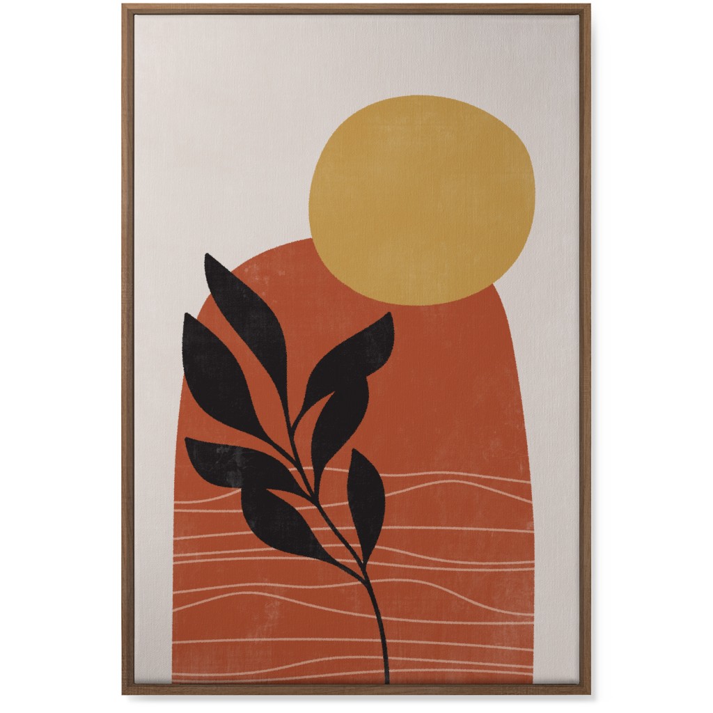 Earthen Plateau - Terracotta Wall Art, Natural, Single piece, Canvas, 24x36, Orange, Orange