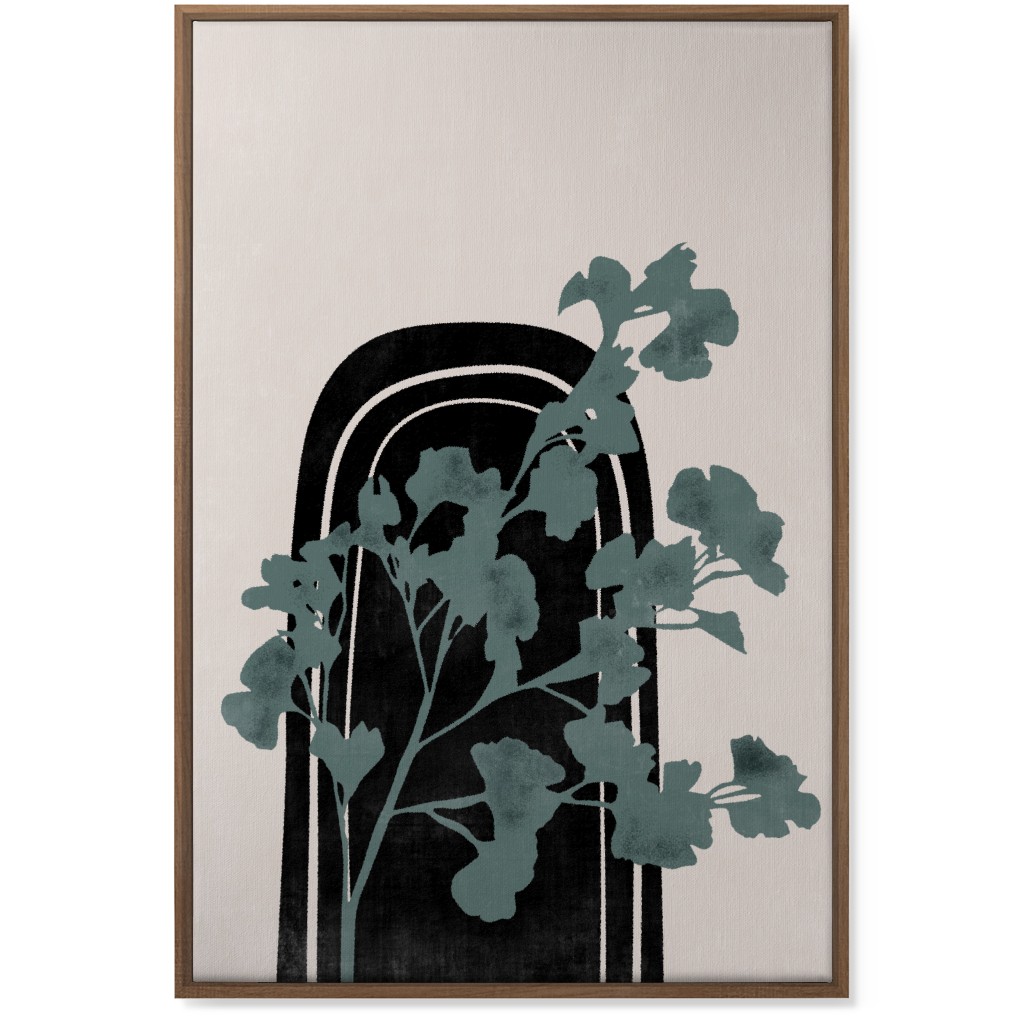 Modern Garden Archway - Green and Ivory Wall Art, Natural, Single piece, Canvas, 24x36, Green