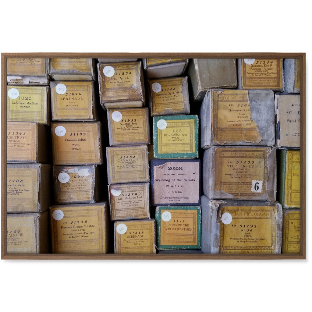 Pipe Organ Music Boxes - Neutral Wall Art, Natural, Single piece, Canvas, 24x36, Beige, Pearl