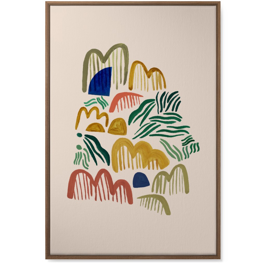 Hills Watercolor - Multi Wall Art, Natural, Single piece, Canvas, 24x36, Multicolor