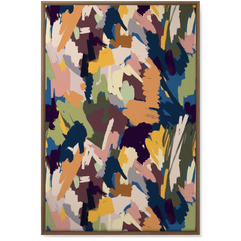 Abstract Scratches - Multi Wall Art, Natural, Single piece, Canvas, 24x36, Multicolor