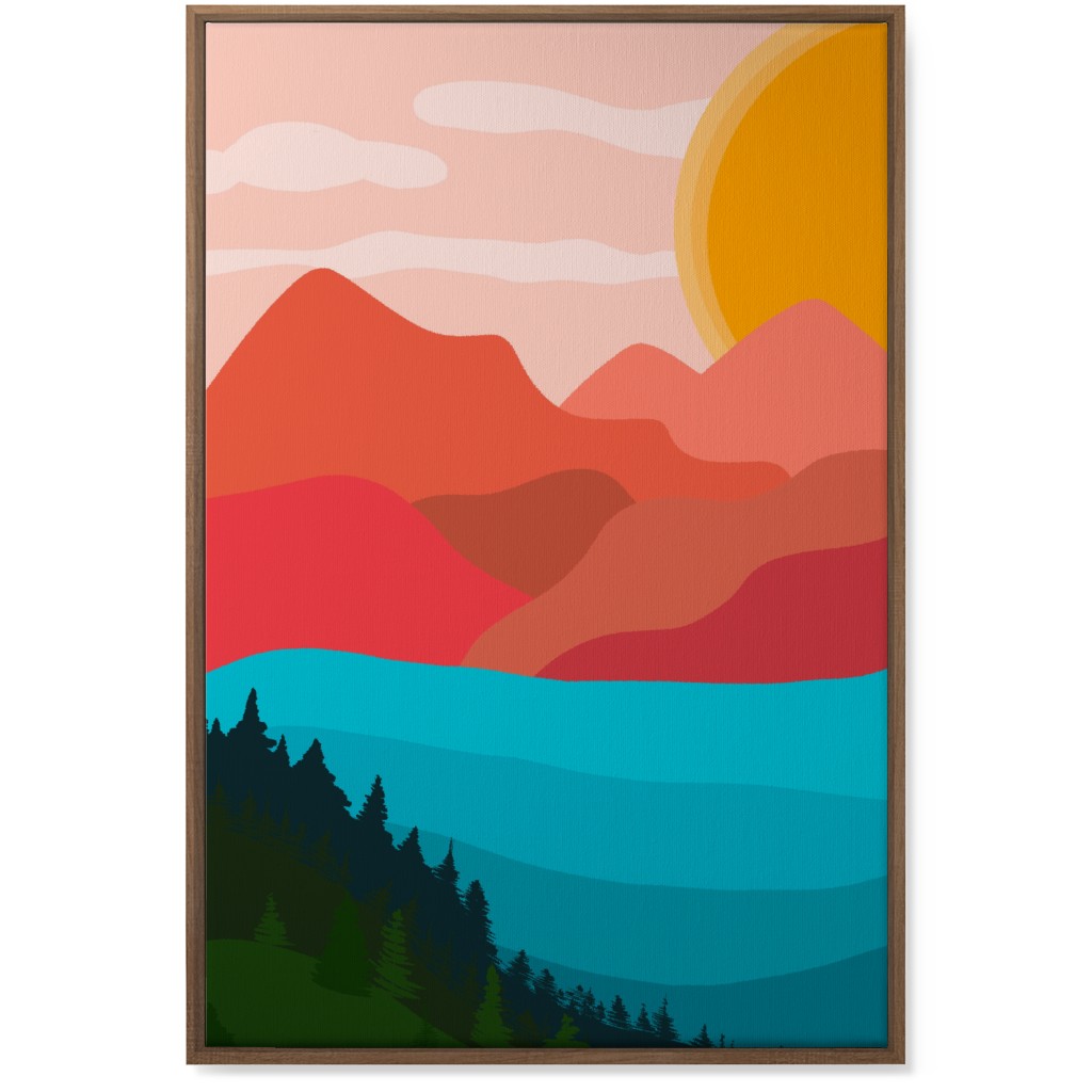 By the Lake - Multi Wall Art, Natural, Single piece, Canvas, 24x36, Multicolor