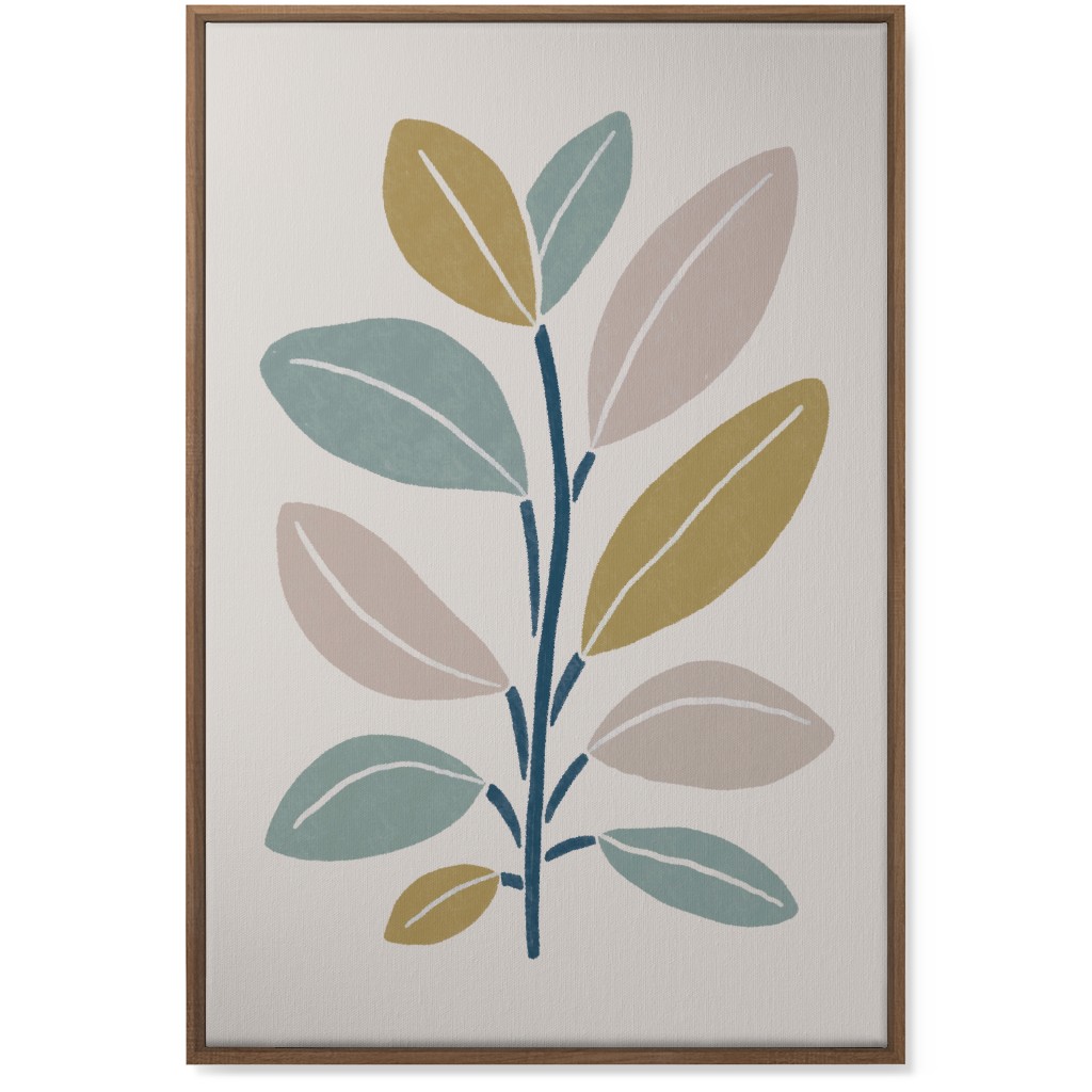 Plant Branch Wall Art, Natural, Single piece, Canvas, 24x36, Beige, Garden