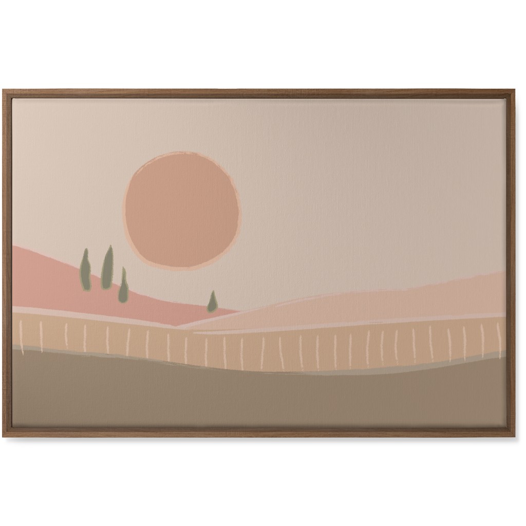 Simple Landscape Wall Art, Natural, Single piece, Canvas, 24x36, Pink