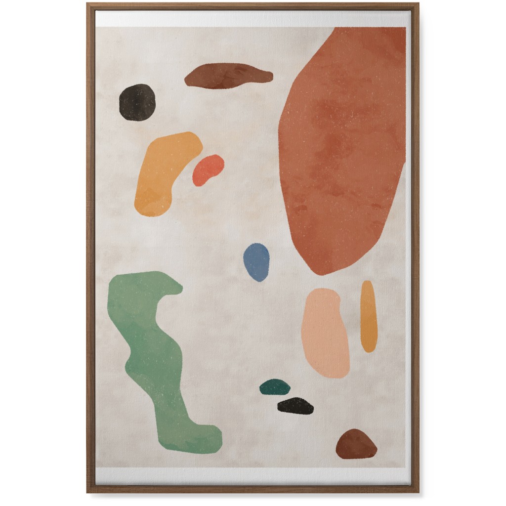 Organic Thin Shapes - Multi Wall Art, Natural, Single piece, Canvas, 24x36, Multicolor