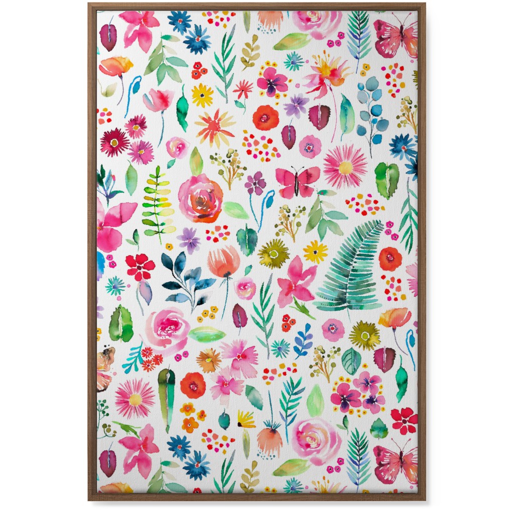 Colorful Botanical Plants - Multi Wall Art, Natural, Single piece, Canvas, 24x36, Multicolor