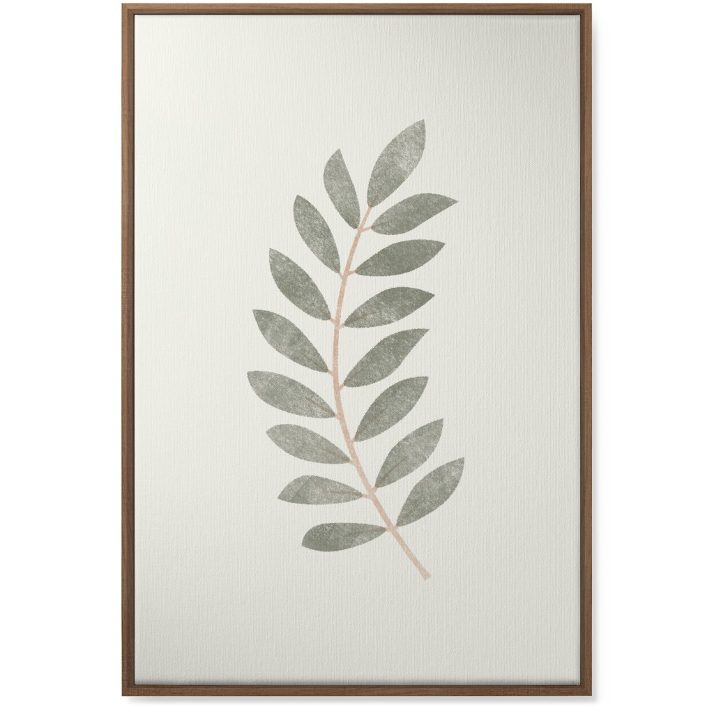 Botanical Leaf Ii Wall Art, Natural, Single piece, Canvas, 24x36, Green